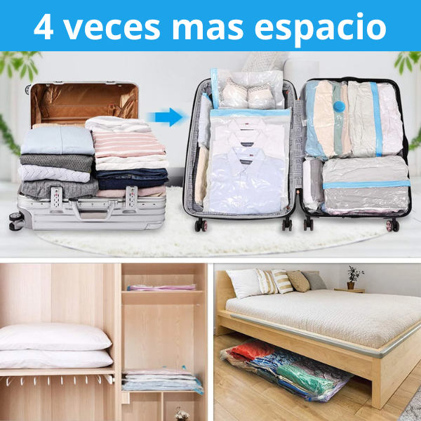 Bolsas de almacenamiento al vacío - SpaceSmart Bags® [ 5 Bolsas + Bomba manual de regalo🎁]